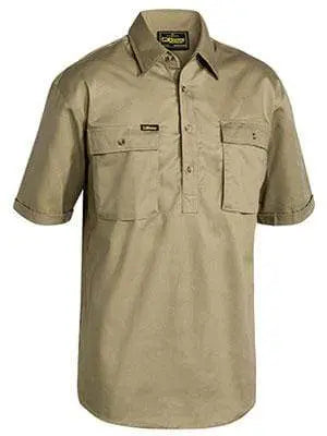 Bisley Workwear Closed Front Cotton Drill Shirt Sort Sleeve BSC1433 Metro Workwear.